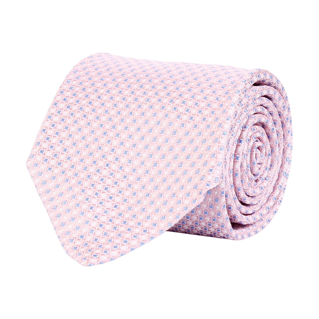 Amanda Christensen Pink Jacquard Silk Tie in Micro Pattern (600428/301) - PendulumMensWear