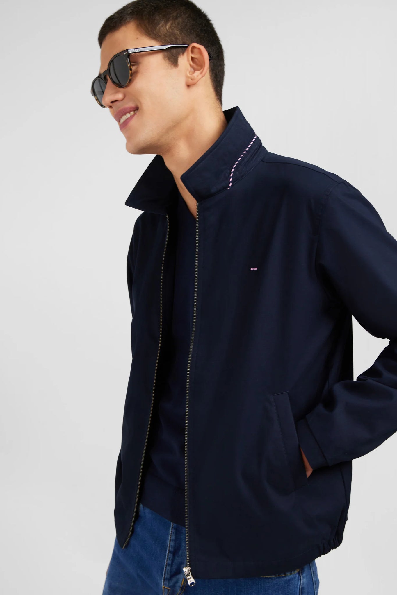 Eden Park Dark blue jacket in cotton gabardine - PendulumMensWear