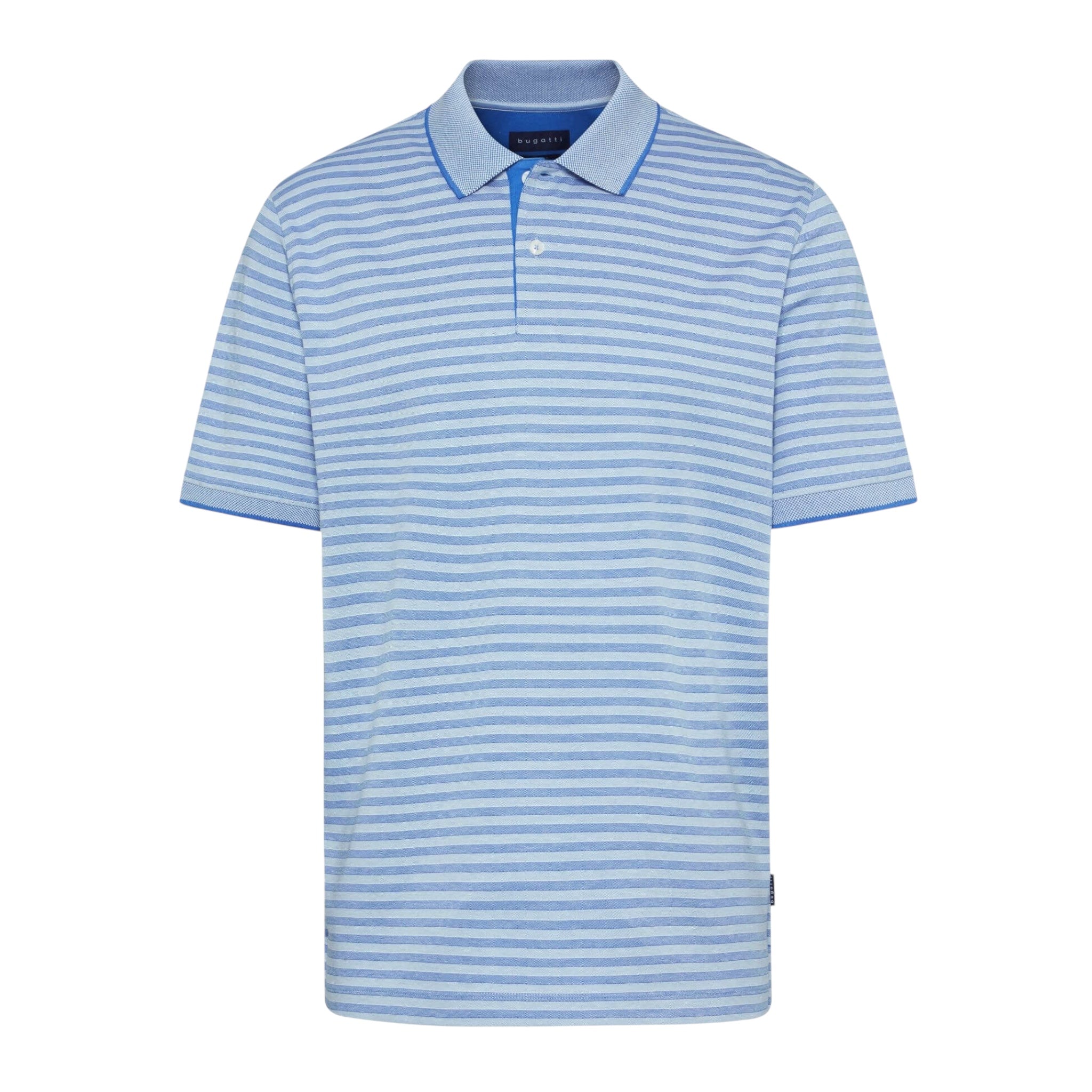 Bugatti 8150 55092A/340 Non iron Blue Striped Polo - PendulumMensWear
