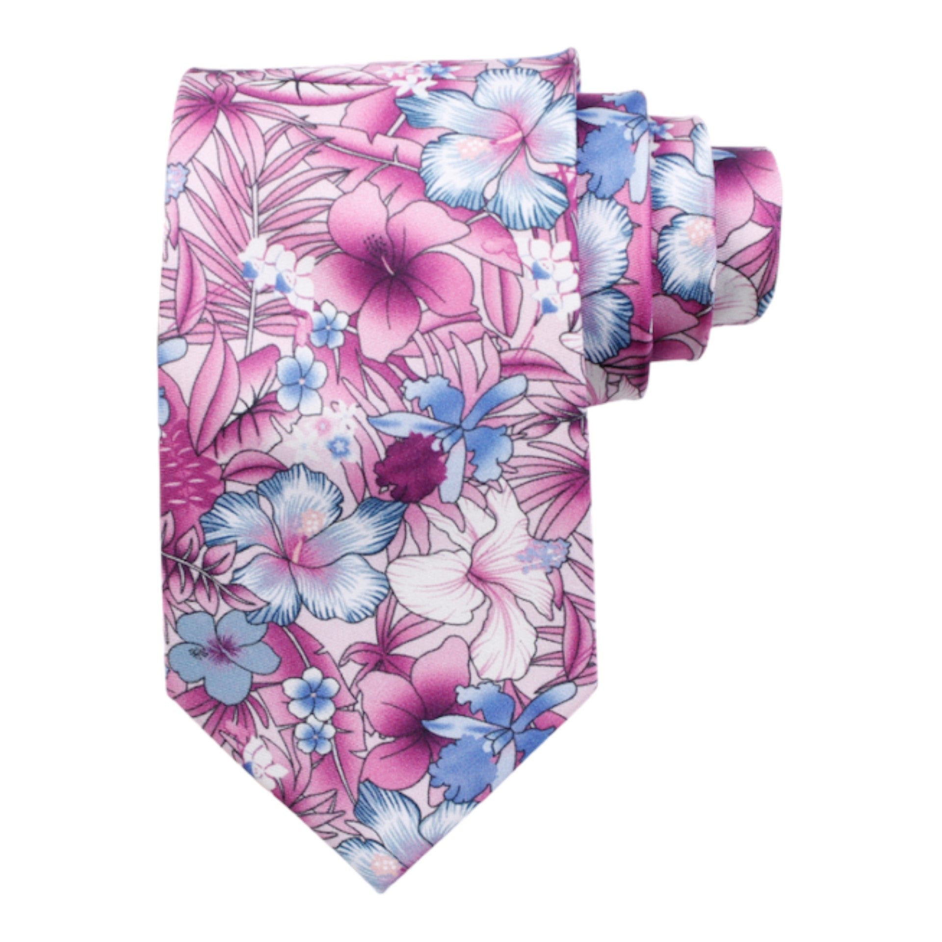 Amanda Christensen Pink Floral Silk Tie (600210) - PendulumMensWear