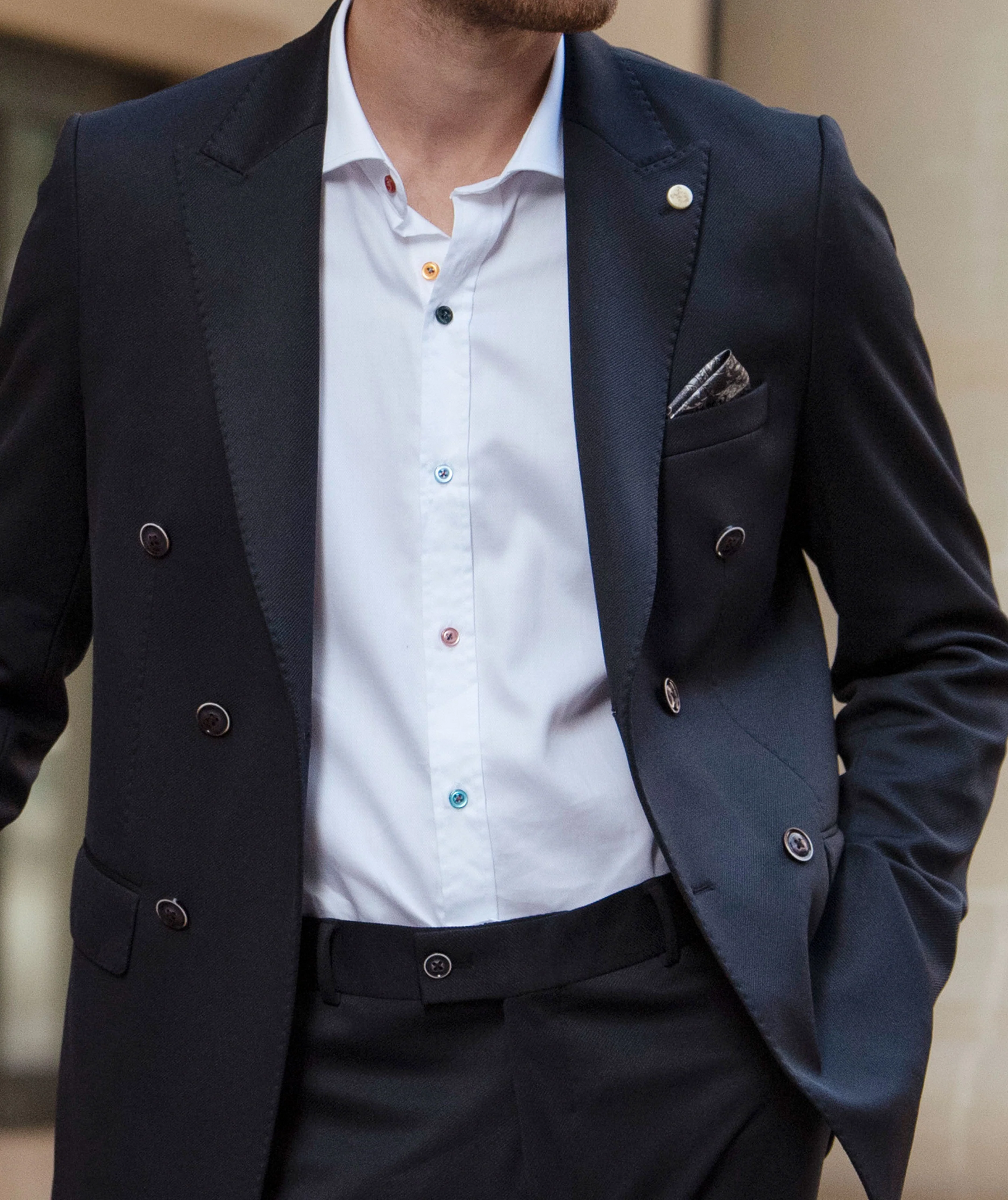 Guide London JK3611 Navy Double Breasted Blazer - PendulumMensWear