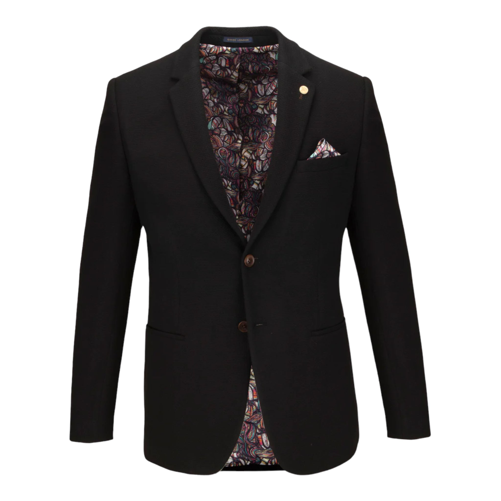 Guide London Black Modern Tailored Blazer (JK3557)