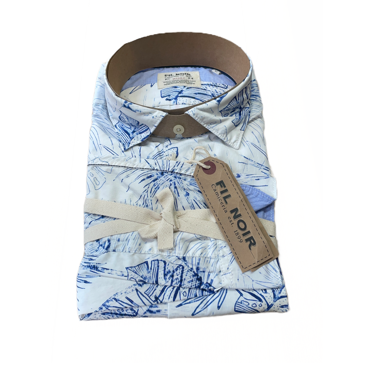 Fil Noir Leaf Print Long Sleeve Shirt (51 830 62) - PendulumMensWear