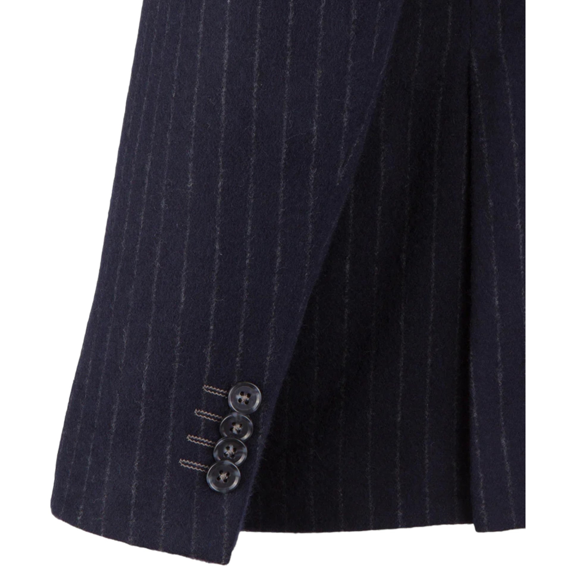 Guide London JK3502 Navy Chalk Stripe Brushed Tweed Blazer - PendulumMensWear
