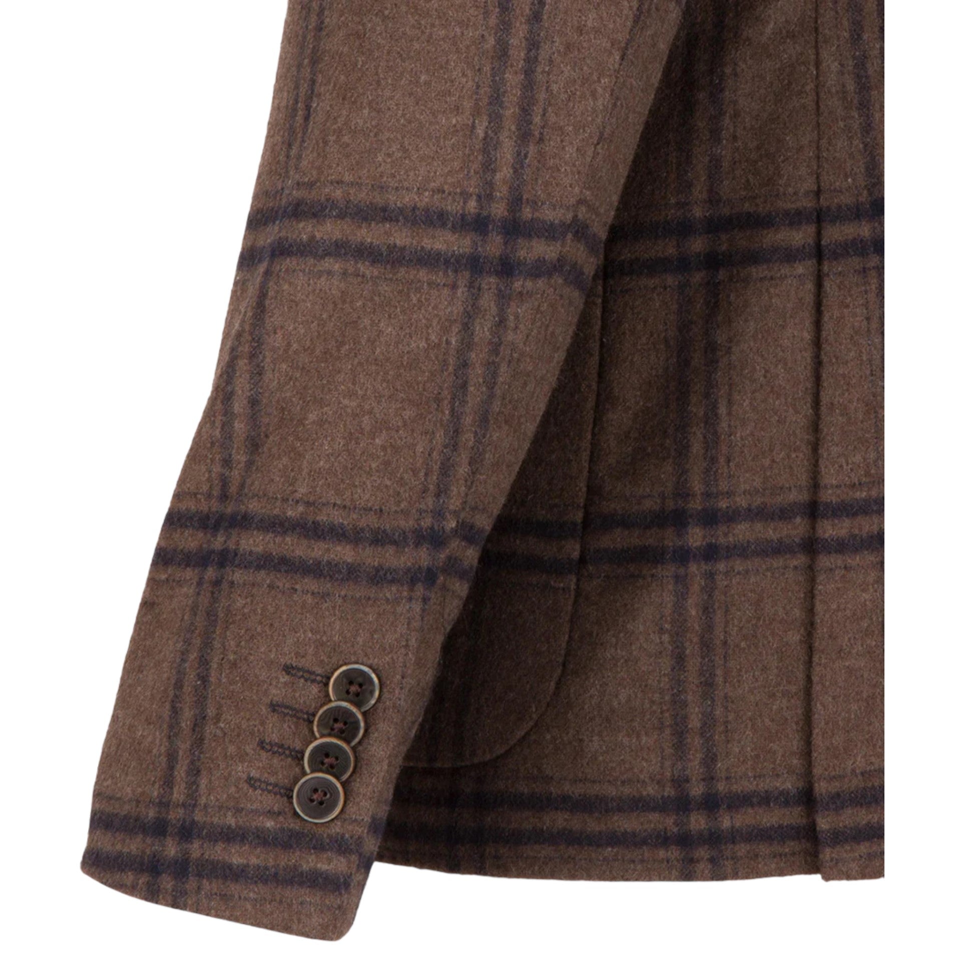 Guide London J3499 Brushed Tweed Checked Blazer with Gillet Style Insert - PendulumMensWear