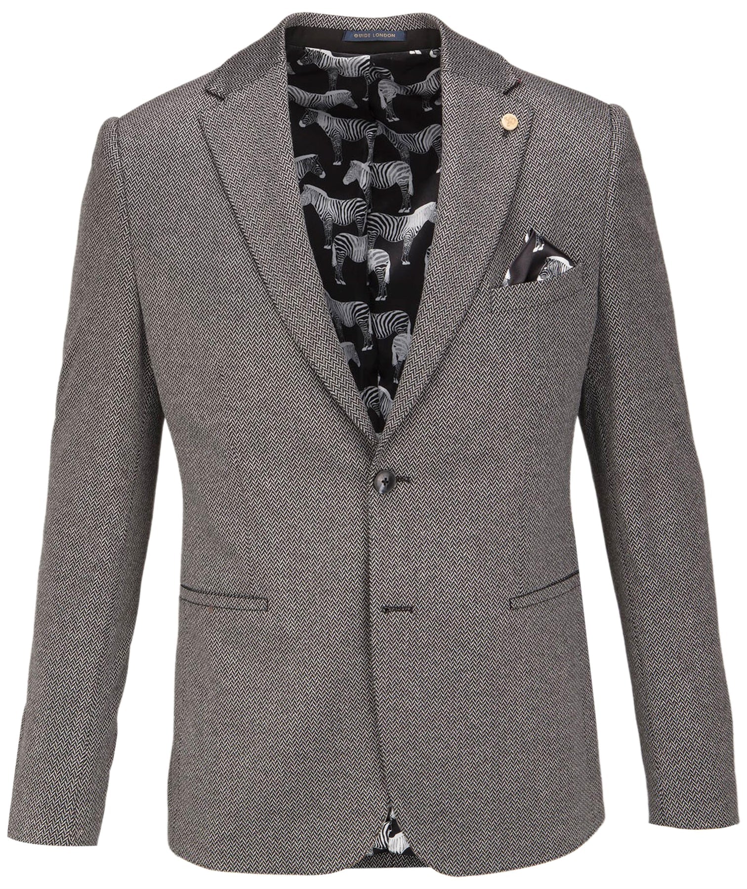 Guide London JK3504 Black Knitted Formal Blazer