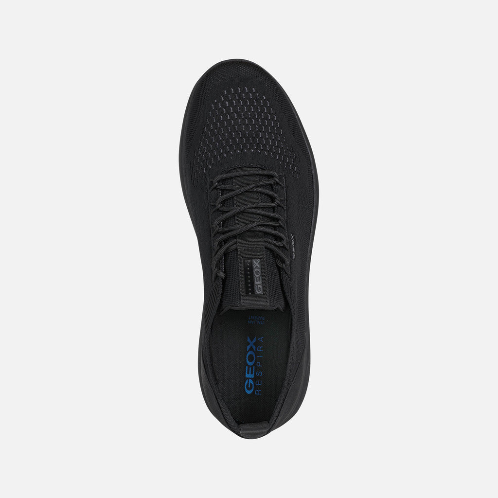 Geox U Spherical U15BYA 0006K C9997 Black Knitted Trainer - PendulumMensWear