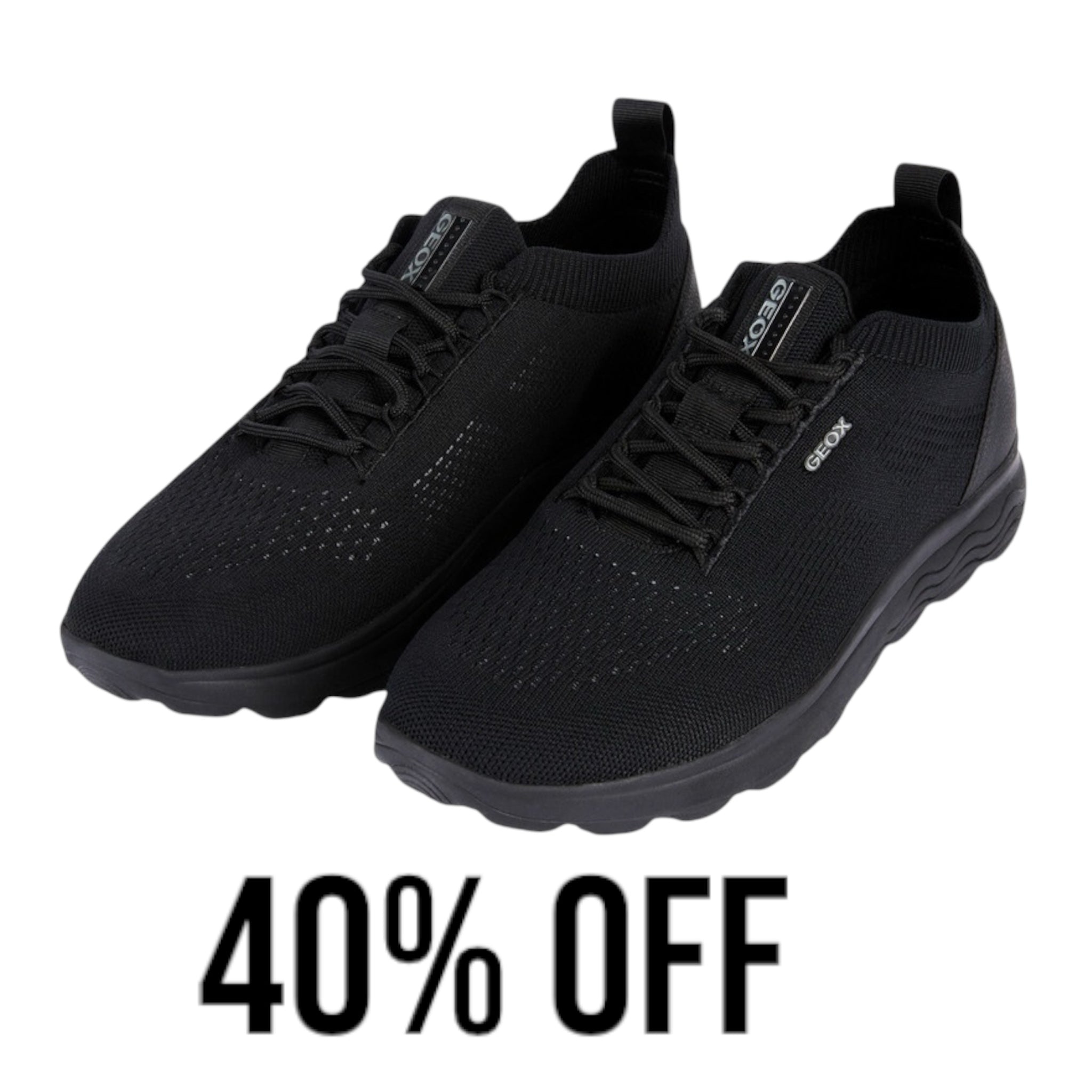 Geox U Spherical U15BYA 0006K C9997 Black Knitted Trainer - PendulumMensWear