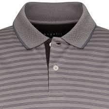 Bugatti 8150 55092A/240 Non Iron Beige & Grey Striped Polo - PendulumMensWear