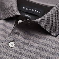 Bugatti 8150 55092A/240 Non Iron Beige & Grey Striped Polo - PendulumMensWear