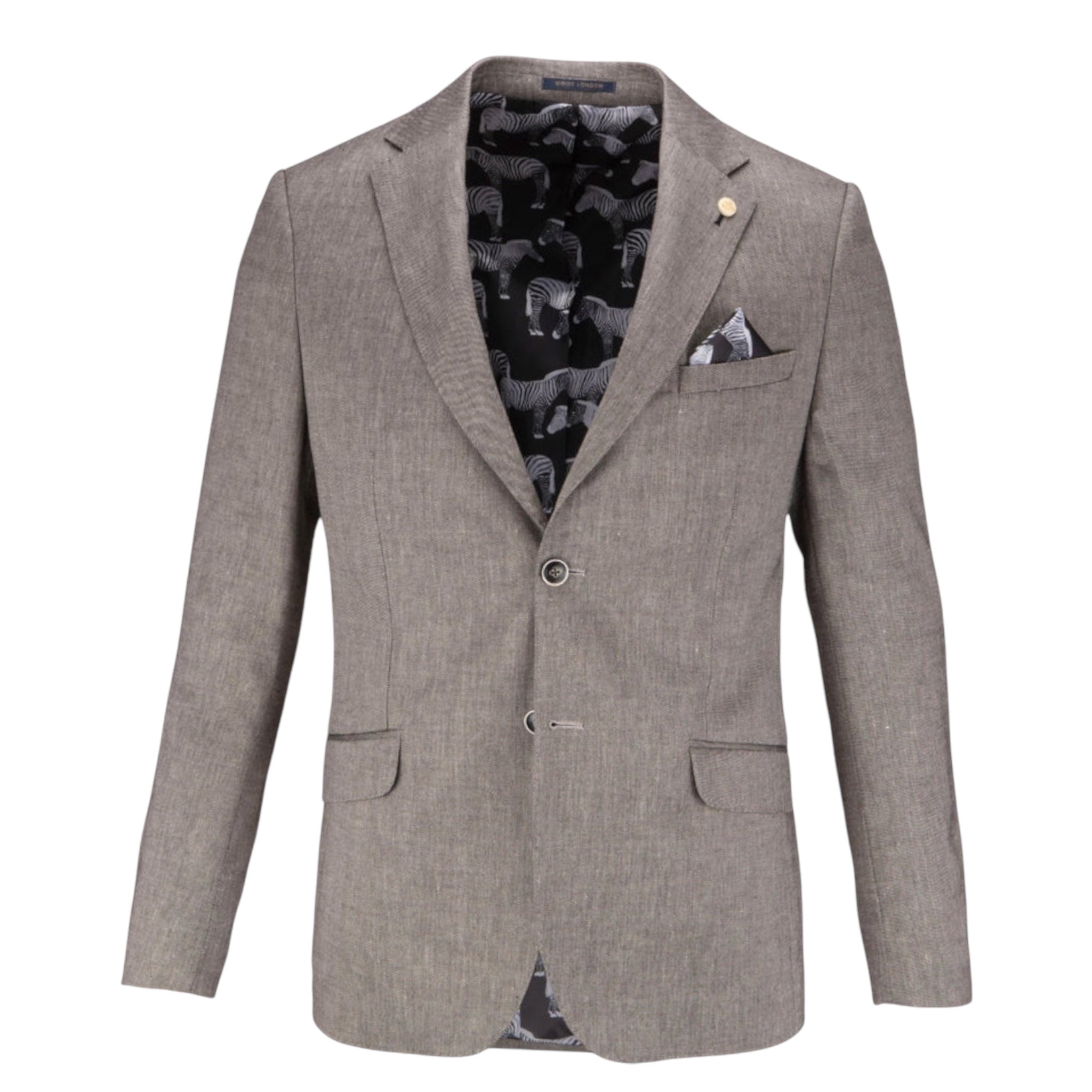 Guide London JK3537 Grey Linen Mix Blazer - PendulumMensWear