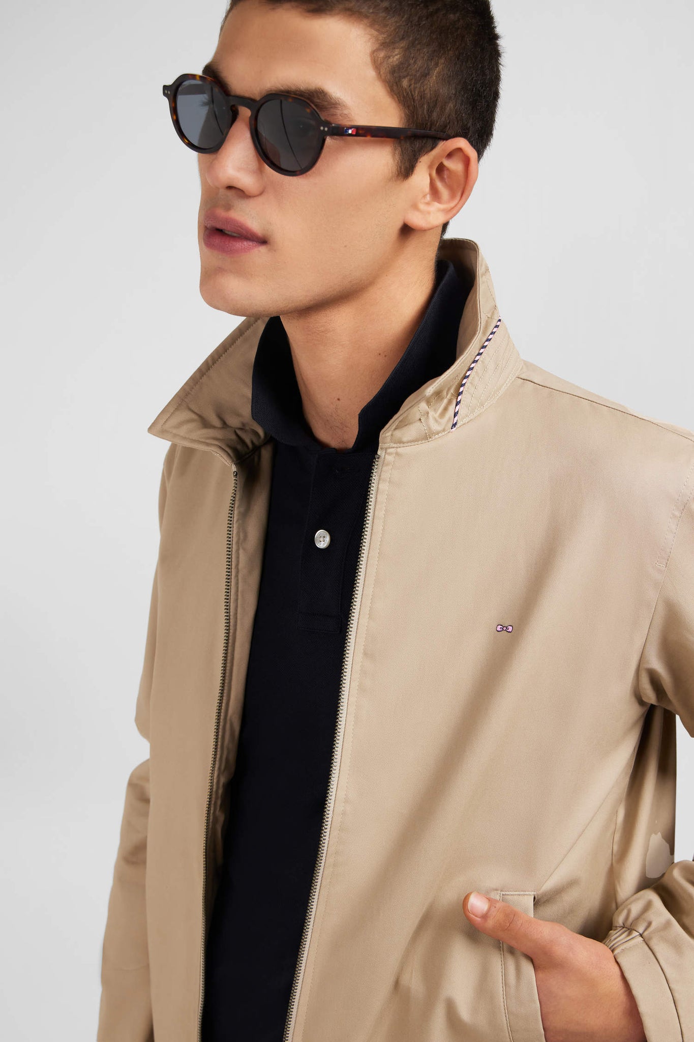 Eden Park Beige jacket in cotton gabardine - PendulumMensWear