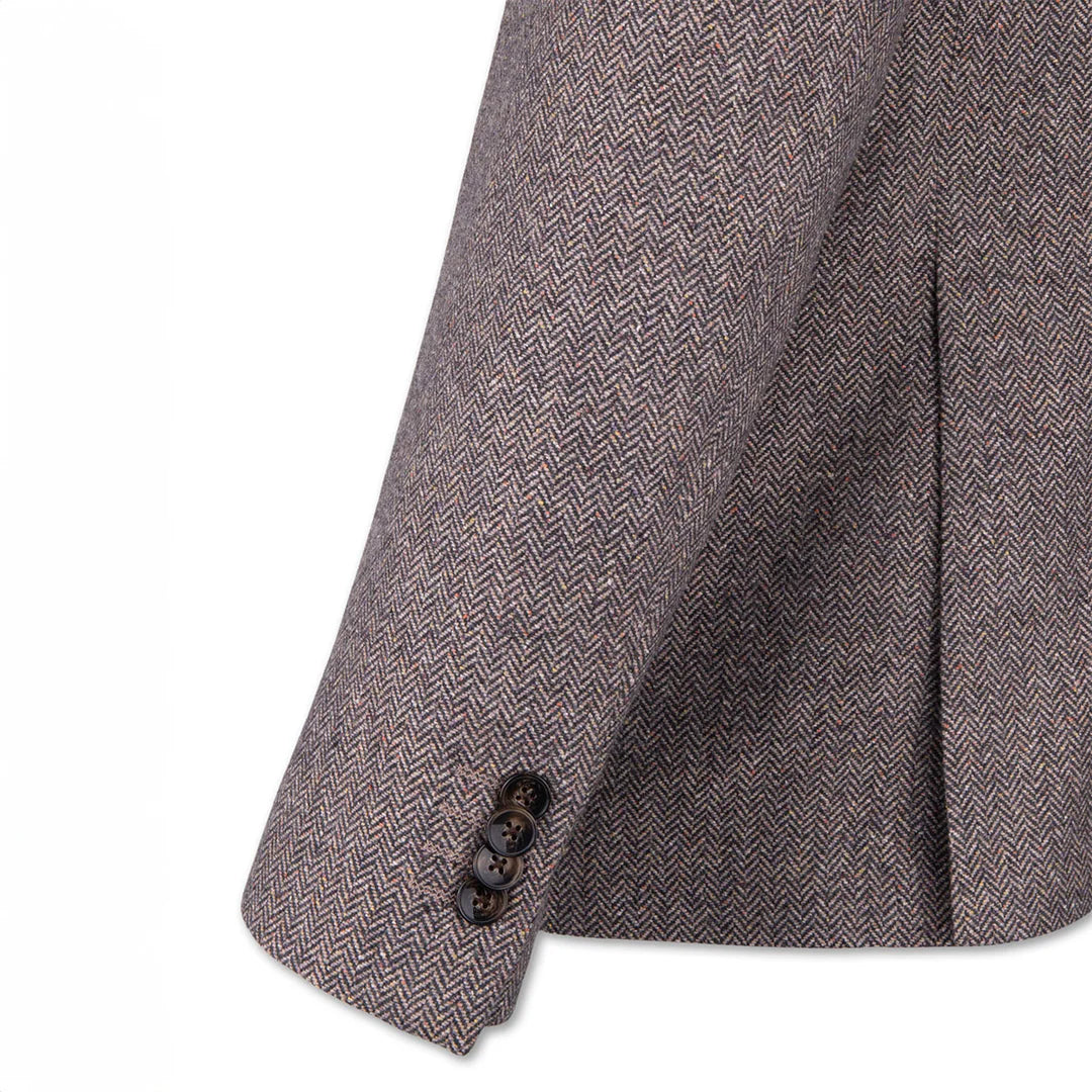 Guide London JK3594 Multi Wool Blend Herringbone Blazer - PendulumMensWear