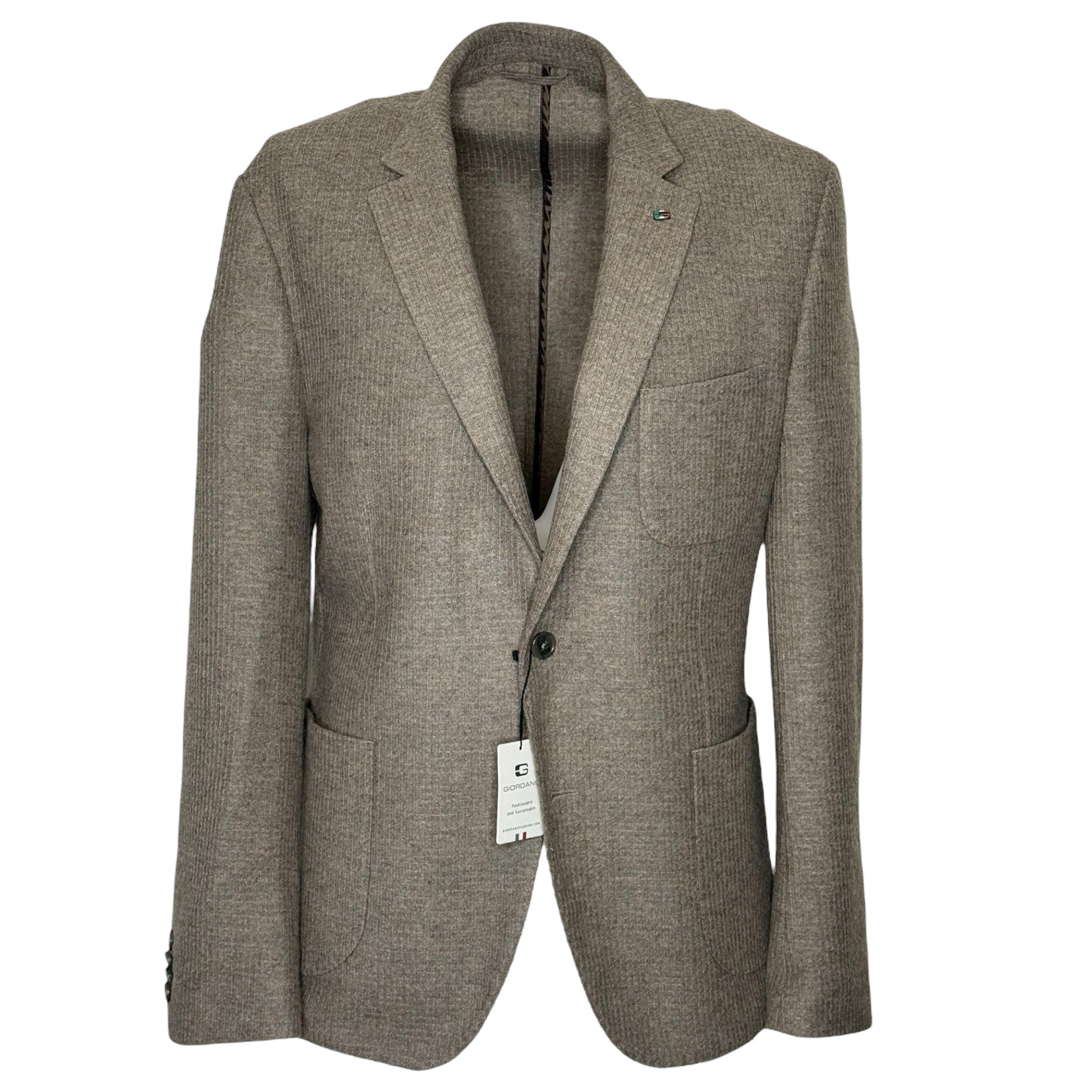 Giordano 422608 Col 81 Sand Coloured Wool Mix Blazer - PendulumMensWear