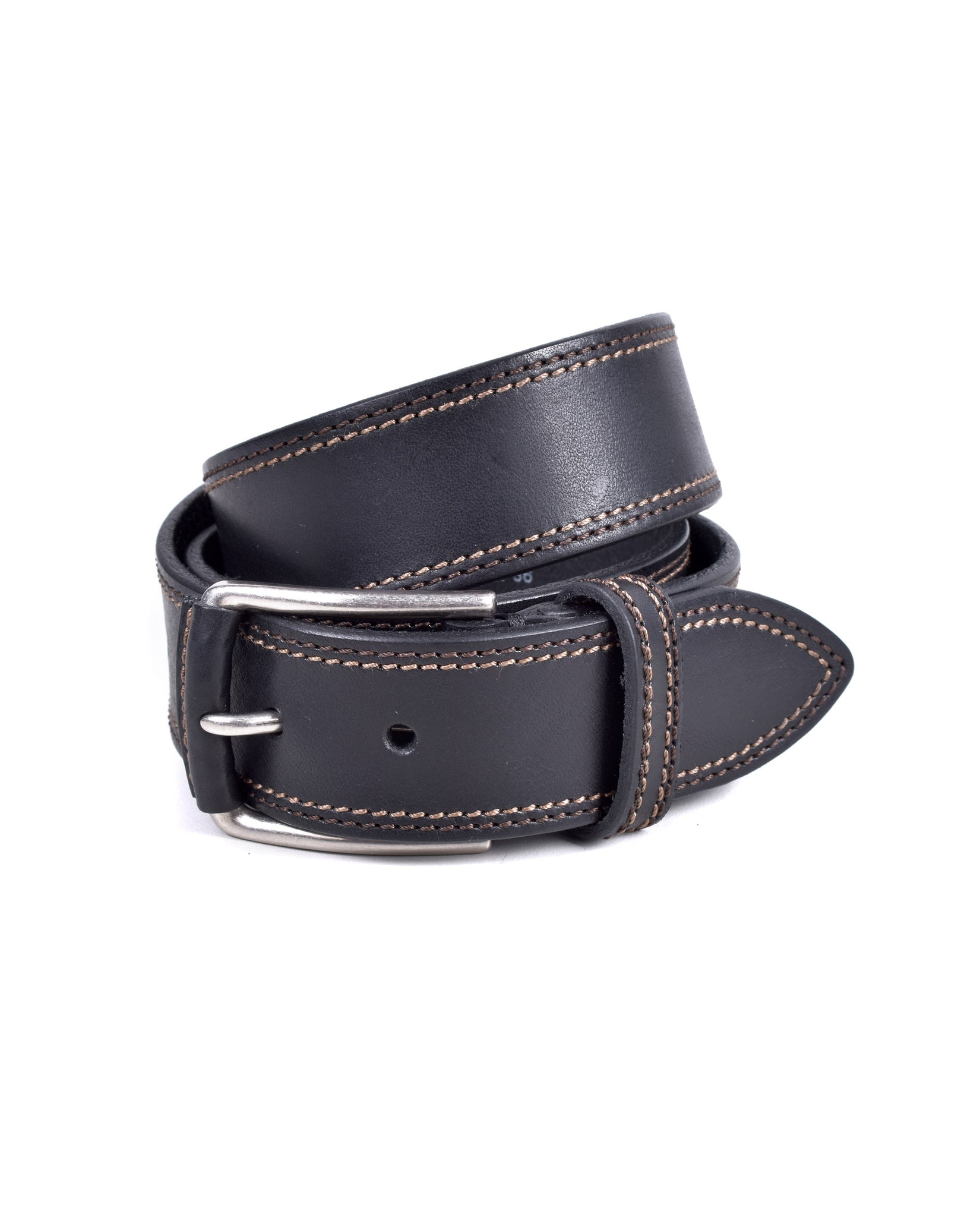 Miguel Bellido Black Real Leather Belt - PendulumMensWear
