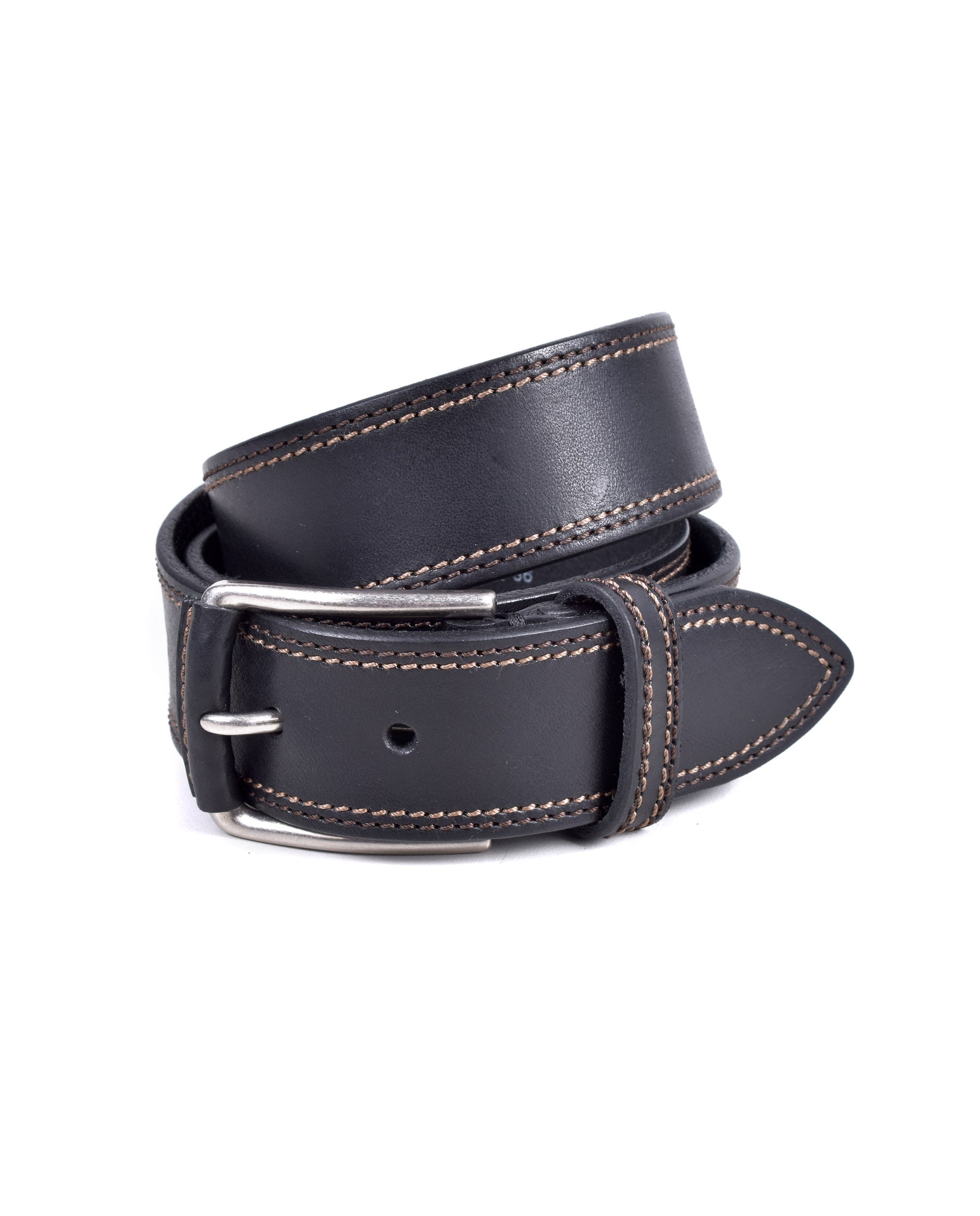 Miguel Bellido Black Real Leather Belt