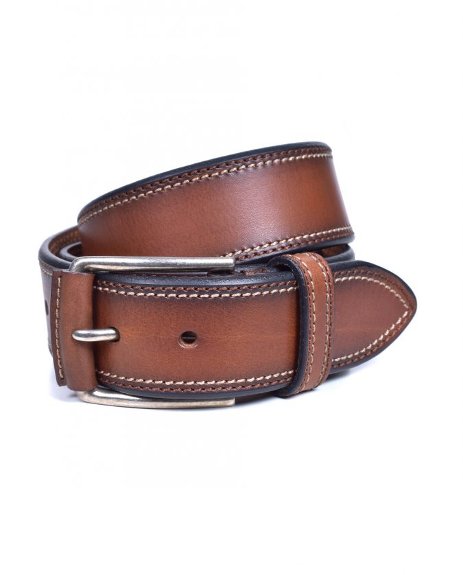Miguel Bellido Brown Real Leather Belt - PendulumMensWear