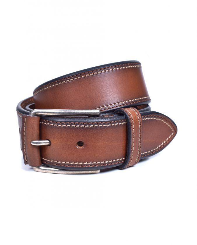 Miguel Bellido Brown Real Leather Belt