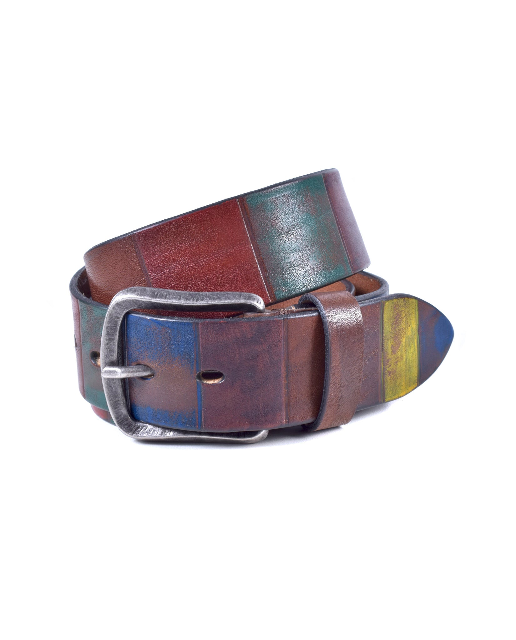 Miguel Bellido Hand Painted Leather Belt - PendulumMensWear