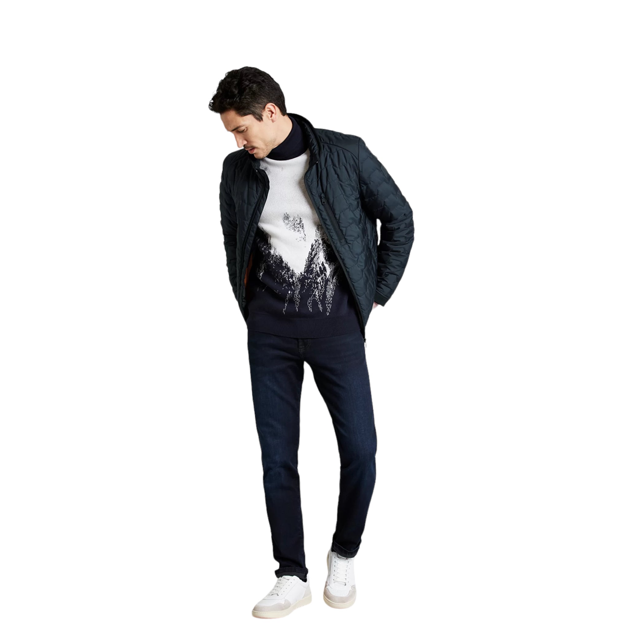 Bugatti Air Series Navy Quilted Jacket 41032380