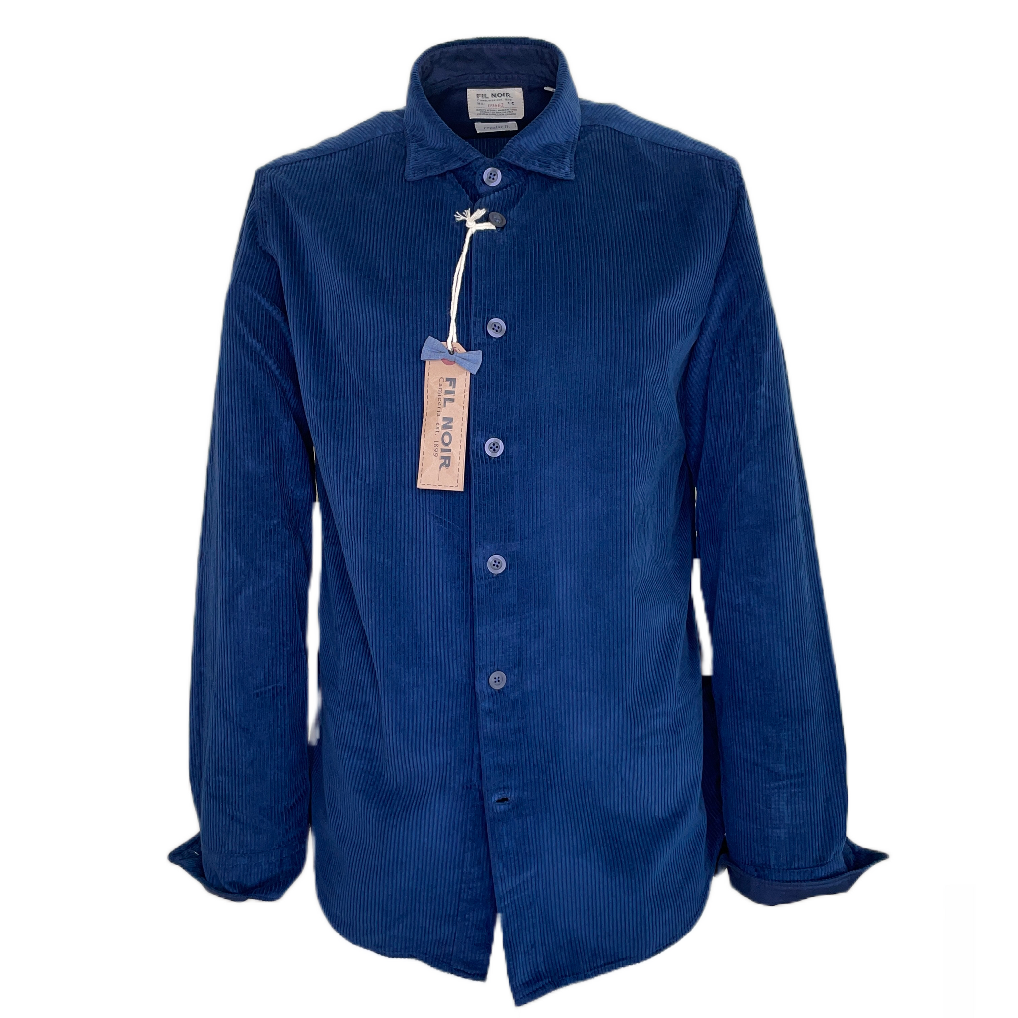 Fil Noir Night Blue Corduroy Overshirt (51 787 70) - PendulumMensWear