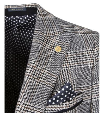 Guide London Navy & Grey Prince of Wales Check Jacket (JK3404)